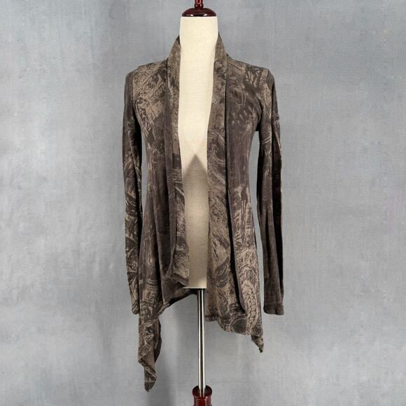 AllSaints Spitalfields Jacks Place Reflection Long Cardigan 6 Cotton Blend Brown - Picture 1 of 12